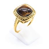 Tiger Eye Stainless Steel Signet Ring