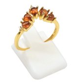 925 Sterling Silver Ring with Garnet and Tiara