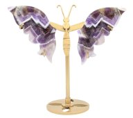 Amethyst butterfly on a 14cm base