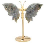 Labradorite butterfly on a base, 14cm