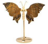 Tiger's Eye Butterfly on a base, 14cm