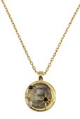 925 Sterling Silver Necklace with Moss Agate &amp; Stars