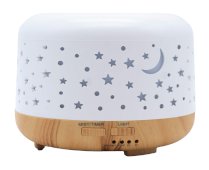 HE Diffuser White/Wood Moon & Stars 13cm