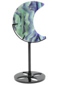 Multicolor Fluorite Moon on a 16cm Base