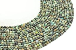 4mm African Turquoise faceted beads on a 40cm thread