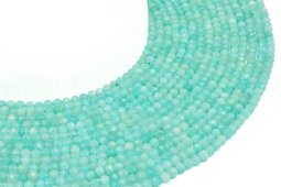4mm Extra Amazonite faceted beads on 40cm thread