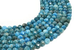 8mm faceted apatite beads on a 40cm strand