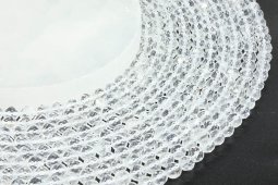 6mm faceted rock crystal beads on a 40cm strand
