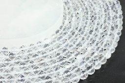 8mm faceted rock crystal beads on a 40cm strand
