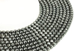 6mm faceted hematite beads on a 40cm strand