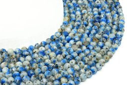 6mm K2 Jasper faceted beads on 40cm thread