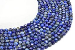 6mm faceted Lapis Lazuli beads on a 40cm strand