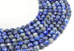 8mm faceted Lapis Lazuli beads on a 40cm thread