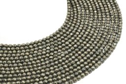 4mm faceted Pyrite beads on 40cm thread