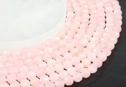 8mm Rose Quartz faceted beads on a 40cm strand
