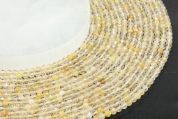 4mm faceted Rutile Quartz beads on a 40cm thread