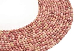 4mm Rhodonite faceted beads on a 40cm thread
