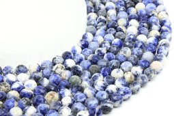 6mm faceted sodalite beads on a 40cm strand