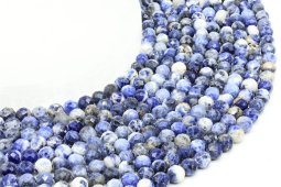 8mm faceted sodalite beads on a 40cm strand