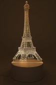 USB Night Light, Plastic, Eiffel Tower, 19cm