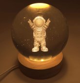 USB Night Light, Astronaut Glass, 9cm