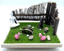 Zen Garden Wood Yoga Corner 23cm